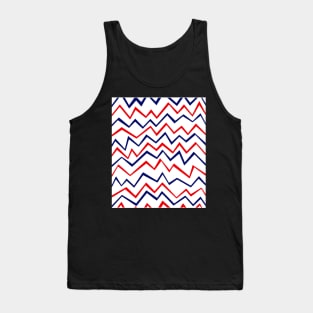 Zig Zag White Tank Top